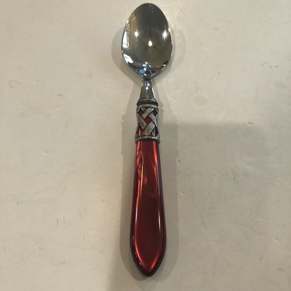 Bugatti for Vietri Aladdin soup spoon. Red handle. Replacement. Italian - Picture 1 of 5